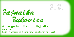 hajnalka wukovics business card